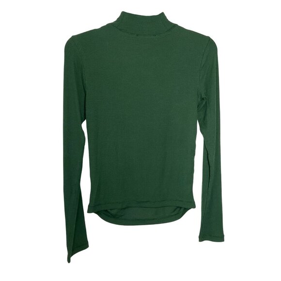 ALLSAINTS Rina Long Sleeve Roll Neck Tee in Sycamore Green Small New Womens Top - Picture 8 of 16